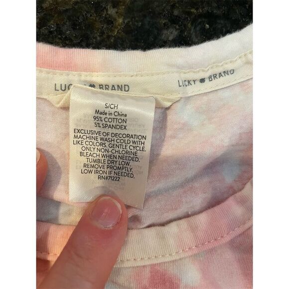 Lucky Brand Women's Pink Tie-Dye Tank Top Size S Casual Summer - Picture 8 of 8